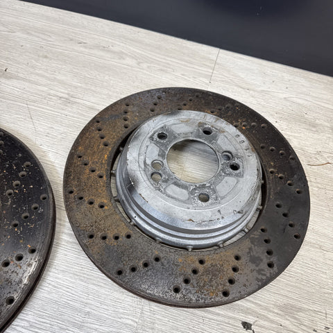 OEM 06-10 BMW E60 E63 E64 M5 M6 REAR BRAKES DISCS ROTORS