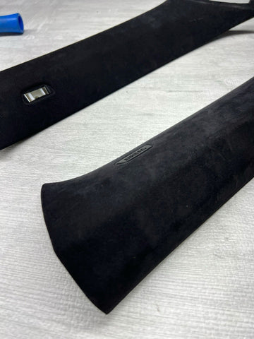 18-24 BMW F92 F93 M8 Front A Pillars Covers Trims Alcantara OEM Pair