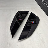 BMW 21-26 G80 M3 COMPETITION LEFT RIGHT FENDER GRILLS GRILLE BADGE BLACK