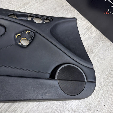 01-06 BMW E46 M3 DRIVER LEFT SIDE DOOR PANEL CARD BLACK OEM