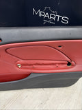 01-06 BMW E46 M3 FRONT RIGHT PASSENGER SIDE DOOR PANEL CARD IMOLA RED OEM