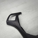 08-13 BMW E90 E92 E93 M3 Lower Steering Wheel Trim Cover Plate Black Wrapped