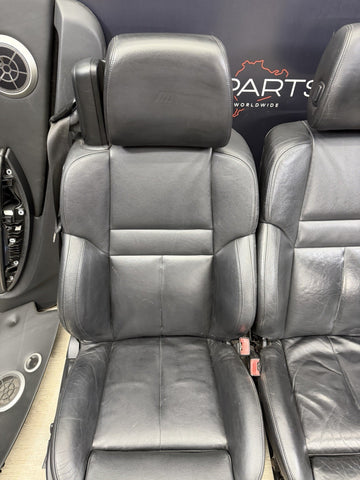 06-10 BMW E64 M6 Front Rear Seats Door Panels Leather Merino Seats Set Black Oem