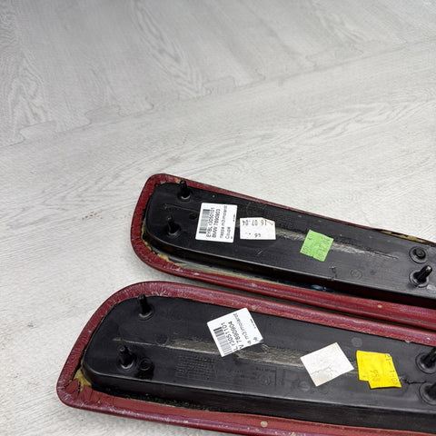01-06 BMW E46 M3 Convertible Door Upper Arm Rest Armrest Pads Imola Red *Notes*