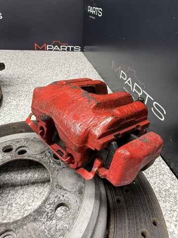 08-13 BMW E90 E92 E93 M3 Rear Brakes Brake Calipers Red & Discs Rotors