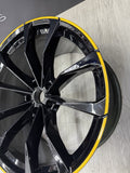 OEM / REFINISHED Lamborghini Urus S Rear Rim Wheel 23" 23x11.5 ET22 Black Yellow
