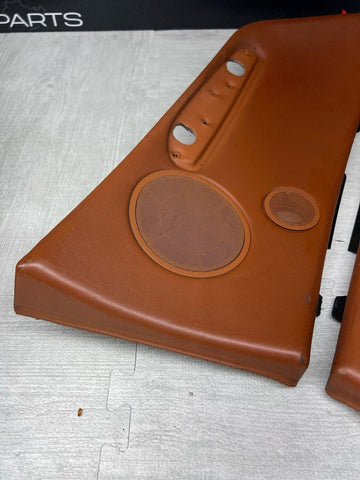 01-06 BMW E46 M3 Convertible Rear Left Right Door Cards Panels Trims Cinnamon