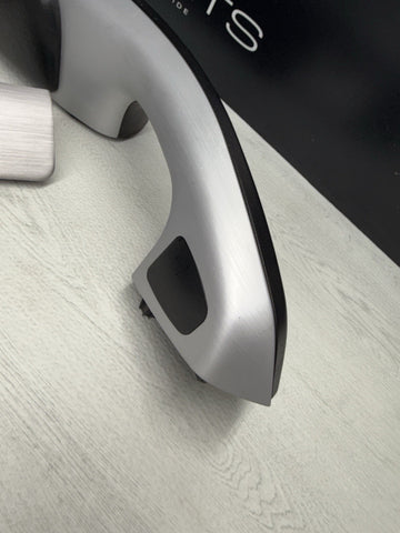 01-06 BMW E46 M3 Coupe Interior Armrests Trim Set Brushed Aluminum *Tab