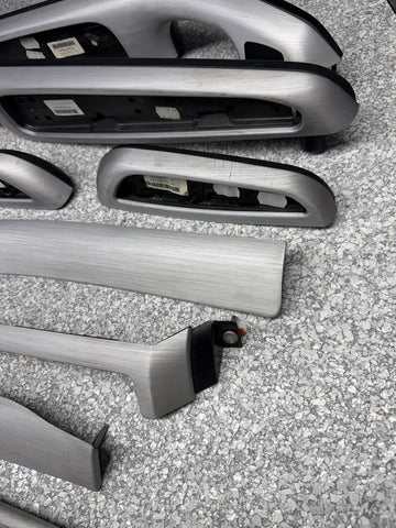 01-06 BMW E46 M3 Convertible Interior Armrests Trim Set Brushed Aluminum