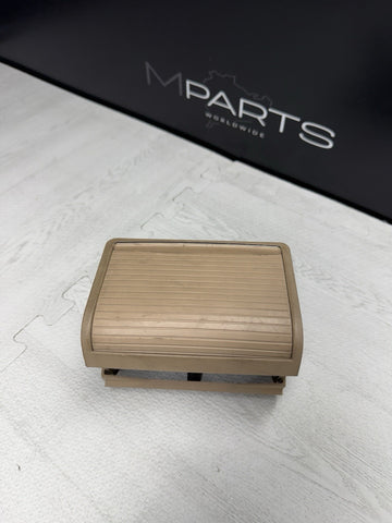 BMW 01-06 E46 325 330 M3 CENTER CONSOLE REAR STORAGE ASHTRAY ROLLUP TRAY BEIGE