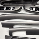 01-06 BMW E46 M3 Coupe Interior Armrests Trim Set Titan Shadow Black *Notes*