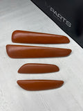 01-06 BMW E46 M3 Convertible Door Upper Arm Rest Armrest Pads Cinnamon