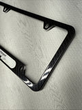 License Plate Frame BMW Power Turbocharged Carbon Fiber Style Front Rear Cover