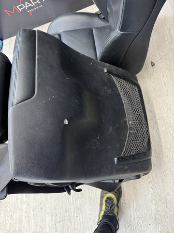 01-06 BMW E46 M3 Convertible Interior Front Heated Seats Black *Notes*