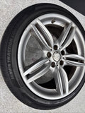 OEM BMW F10 F13 Front Wheel Rim 19x8.5 ET33 Double Spoke Style 351 Silver *Crack