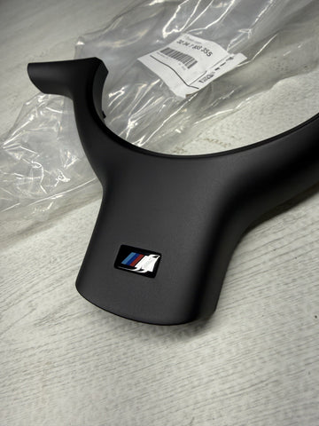 NEW OEM 01-06 BMW E46 M3 Lower Steering Wheel Trim Cover Plate Black 32347833355
