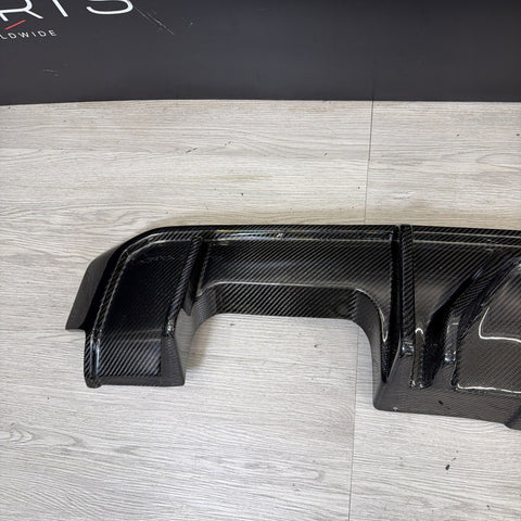 BMW G80 M3 G82 G83 M4 21-26 J Style Carbon Fiber Rear Diffuser W/ LED Light