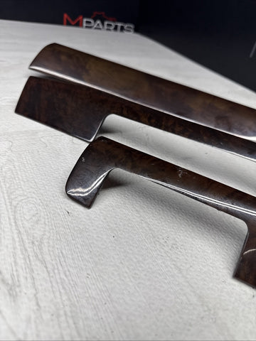 01-06 BMW E46 325 330 M3 Headlight Switch Radio Dash Trims Wood