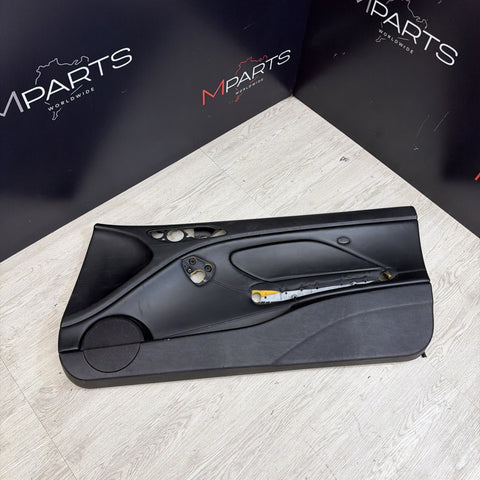 01-06 BMW E46 M3 FRONT PASSENGER RIGHT SIDE DOOR PANEL CARD BLACK OEM