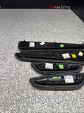01-06 BMW E46 M3 Convertible Door Arm Rest Armrest Pads Black *Broken Tab*