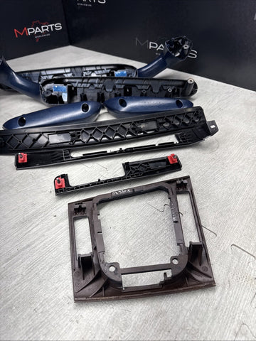 01-06 BMW E46 M3 Convertible Interior Armrests Trim Set Painted Blue