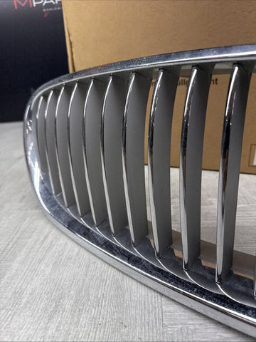 BMW 528 535 550 F10 FRONT RIGHT BUMPER UPPER GRILLE KIDNEY CHROME 2011-2016 OEM