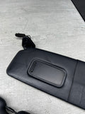 BMW E64 M6 Convertible OEM Sunvisors Sun Visors Black Leather Pair