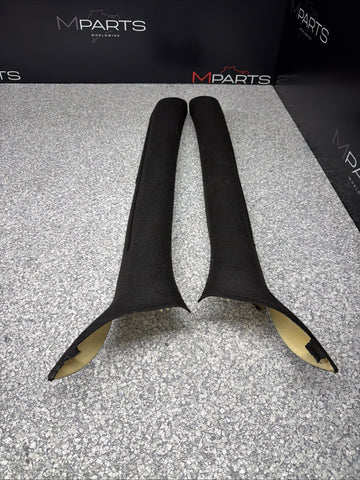 01-06 BMW E46 M3 Coupe Front A Pillars Black Original OEM Pair *Notes