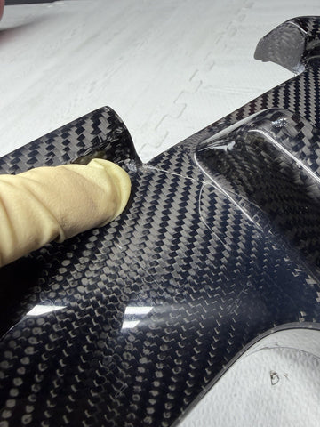 BMW G80 M3 21-26 J Style Carbon Fiber Rear Diffuser W/ LED Light *Flaw*
