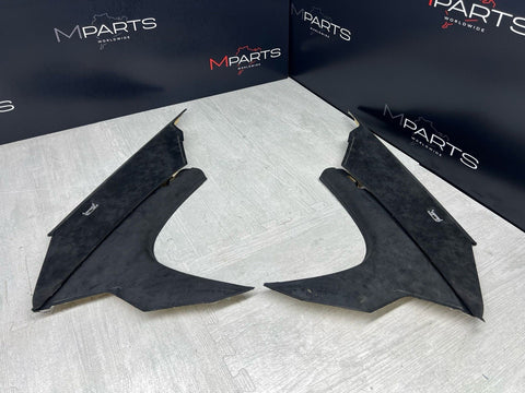 06-10 BMW E60 M5 5 SERIES SEDAN REAR INTERIOR C PILLARS PANELS OEM ALCANTARA