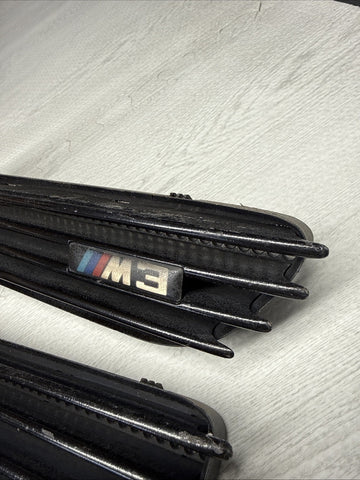 01-06 BMW E46 M3 Fender Vent Grilles Grills Trims Genuine OEM Painted Black