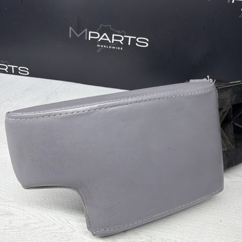01-06 BMW E46 M3 Center Console Armrest Arm Rest Dove Grey Leather