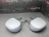 2001-2006 BMW E46 M3 Coupe Front Seat Headrests Grey Leather OEM