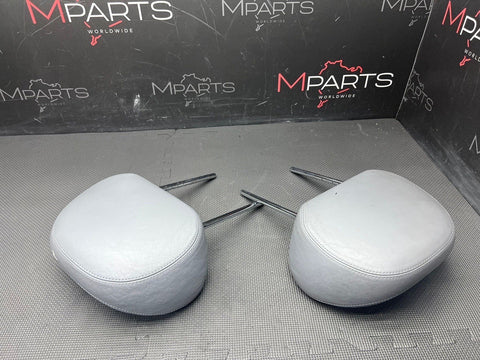 2001-2006 BMW E46 M3 Coupe Front Seat Headrests Grey Leather OEM