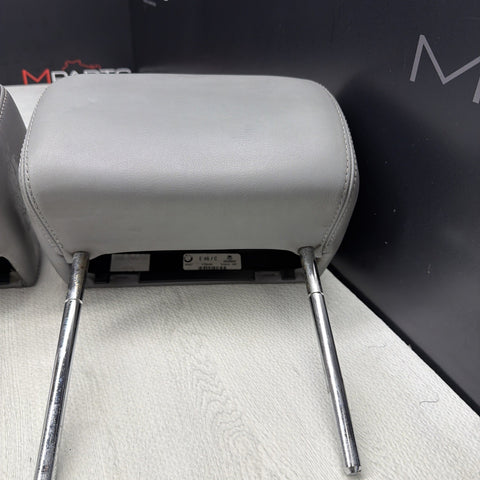 2001-2006 BMW E46 M3 Convertible Grey Rear Headrests Head Rests Pair OEM