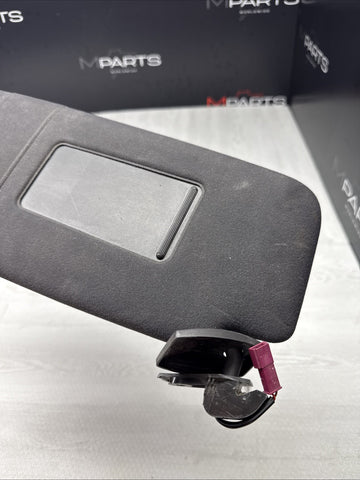06-10 BMW E60 M5 Left Driver Side Black Alcantara Sun Visor 7897609