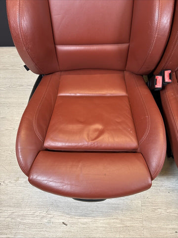 08-13 BMW E92 M3 Coupe Original Fox Red Interior Front Seats Pair Complete