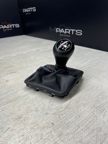 19-20 OEM BMW F87 M2 Manual Transmission Shifter Knob Leather Tri Stitch Boot