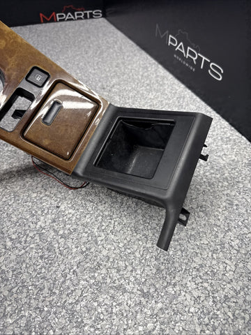 BMW E39 530i Wood Center Console Shifter Plate, Ashtray & Cover