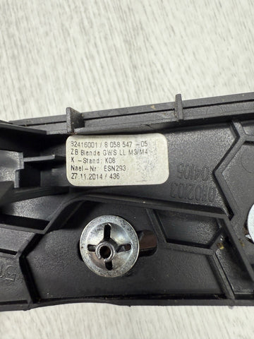 15-20 BMW F80 F82 F83 M3 M4 Center Dome DCT Shifter Plate + Carbon Fiber Overlay