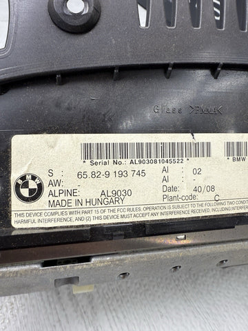 2009 BMW 328i 335i M3 On Board Monitor Information Display 65829193745 OEM Used