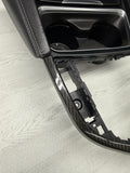 15-20 BMW F80 F82 F83 M3 M4 Front Cup Holder White Stitching Carbon Fiber Trim