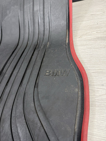 BMW 328i 320i 335i 340i N26 F30 F80 F All Weather Rubber Floor Mat Set 2pc Front