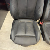 16-18 BMW F87 M2 Coupe Interior Front Left Passenger Seats Black Blue Stitching
