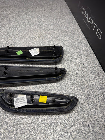 01-06 BMW E46 M3 Convertible Door Upper Arm Rest Armrest Pads Black