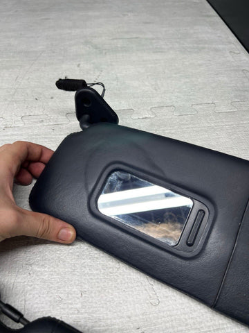 BMW E64 M6 Convertible OEM Sunvisors Sun Visors Black Leather Pair