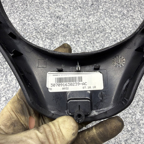 08-13 BMW E90 E92 E93 M3 Steering Wheel Trim Cover Black Leather Wrapped