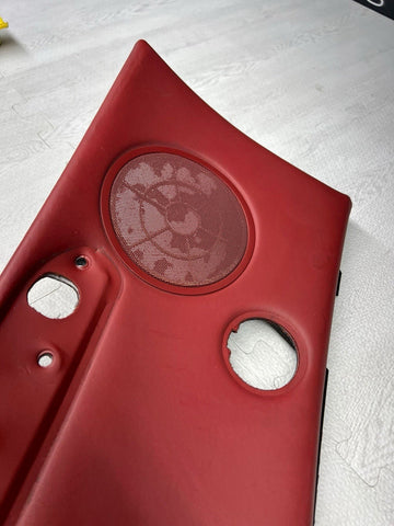 01-06 BMW E46 M3 Convertible Rear Left Right Door Cards Panels Trims Imola Red