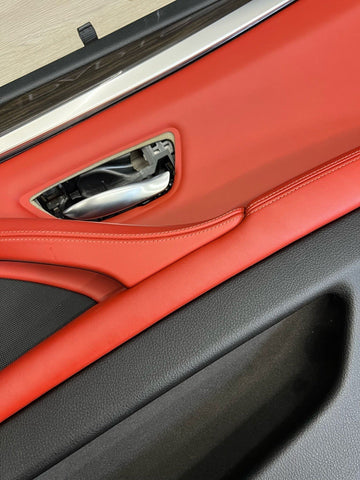11-16 BMW F10 M5 SEDAN REAR RIGHT PASSENGER SAKHIR ORANGE DOOR CARD PANEL