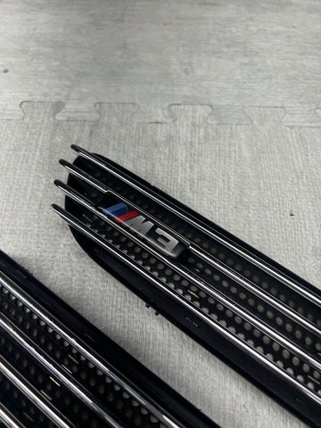 01-06 BMW E46 M3 Left Right Fender Vent Grilles Grills Trims Chrome Genuine OEM